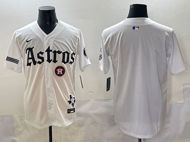Men 2025 Houston Astros Blank White Five generations Joint Name Nike MLB Jersey style 6